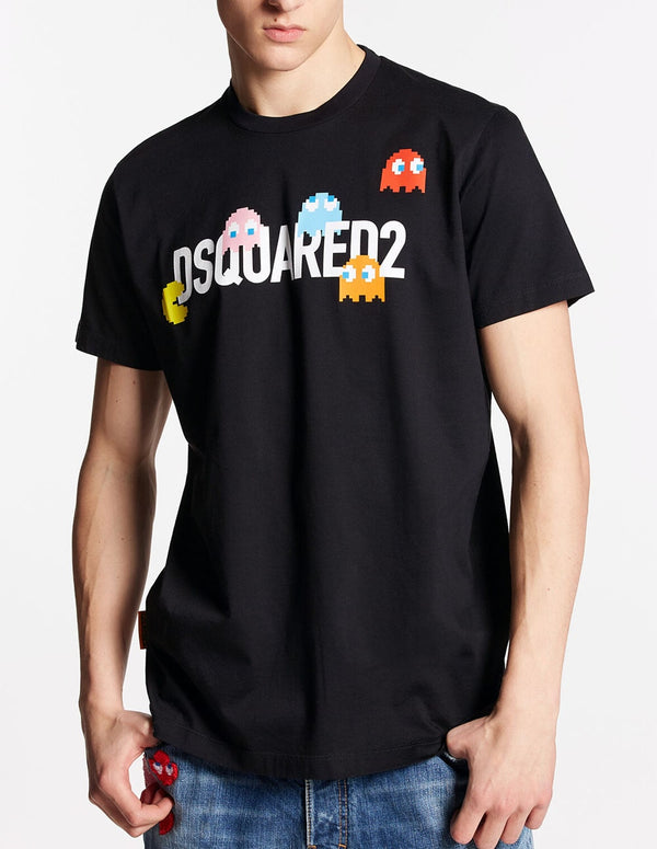 Camiseta Dsquared2 con Logo Negra Hombre