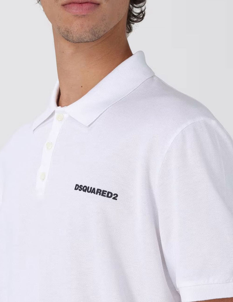 Polo Dsquared2 con Logo Blanco Hombre