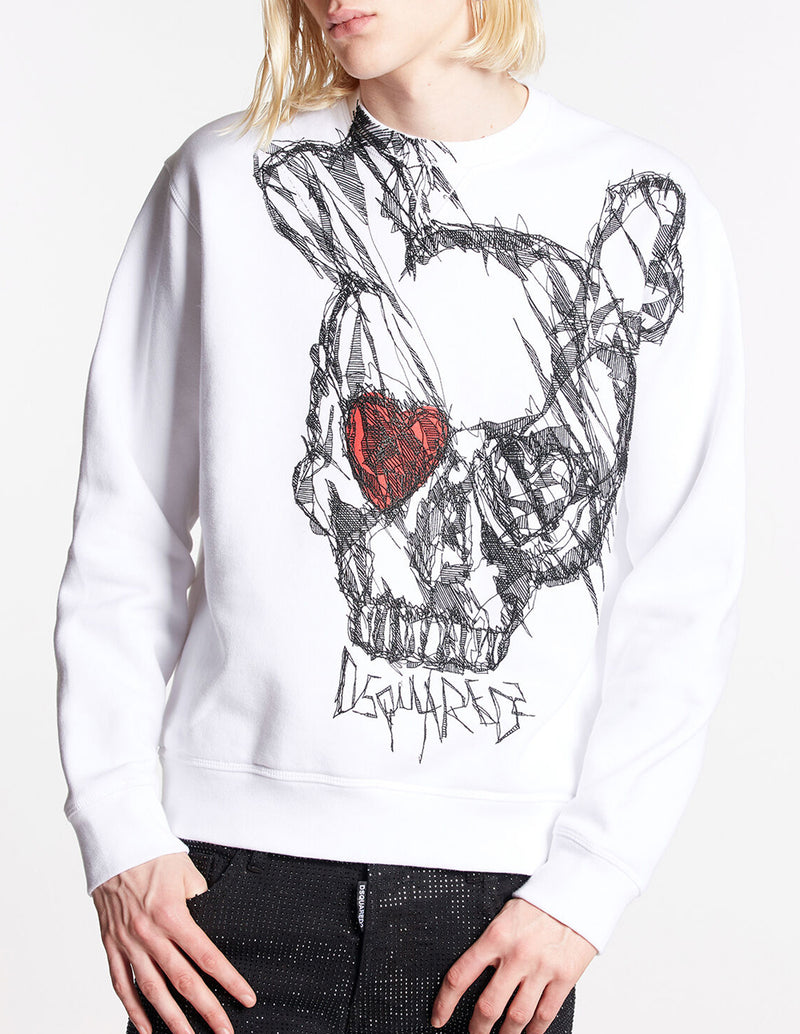 Sudadera Dsquared2 Cool Blanca Hombre