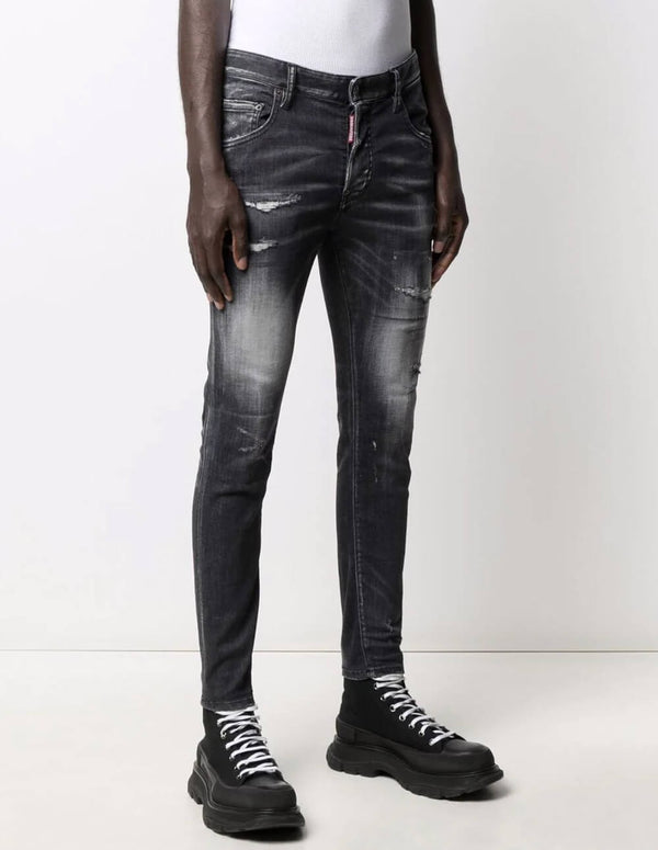 Pantalón Vaquero Dsquared2 Skinny Negro Hombre