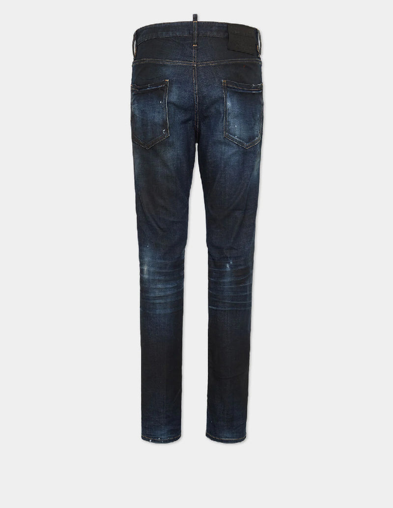 Pantalón Vaquero Dsquared2 Dark Grease Monkey Wash Cool Guy Azul Hombre