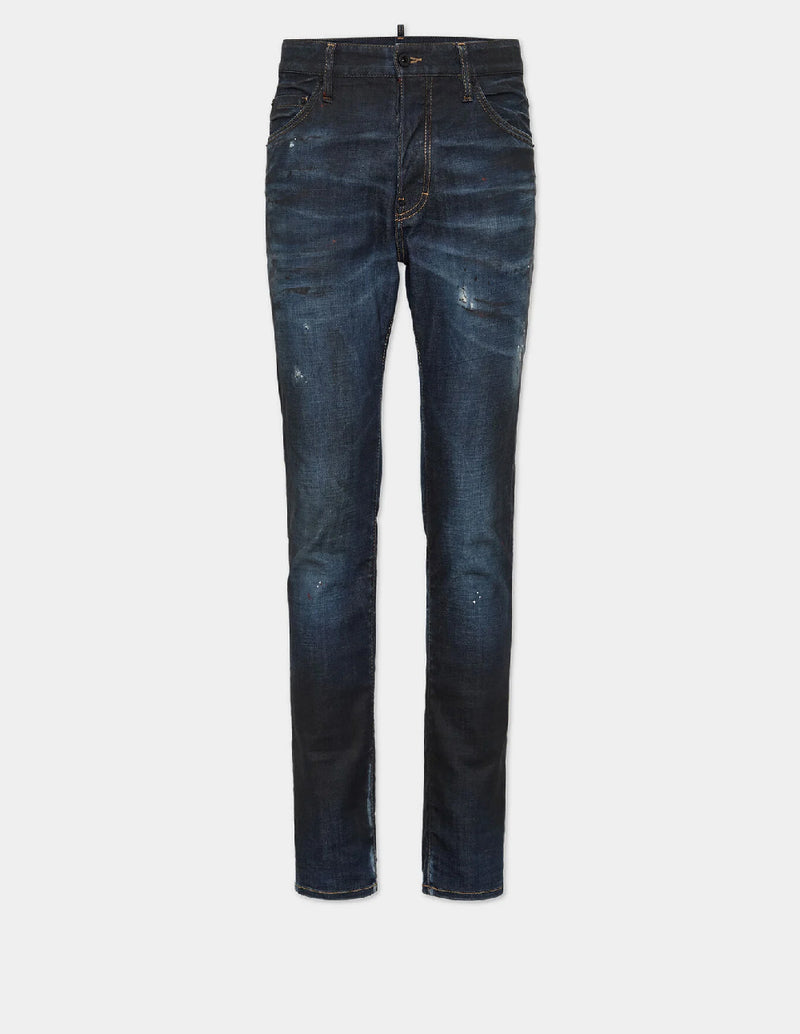 Pantalón Vaquero Dsquared2 Dark Grease Monkey Wash Cool Guy Azul Hombre