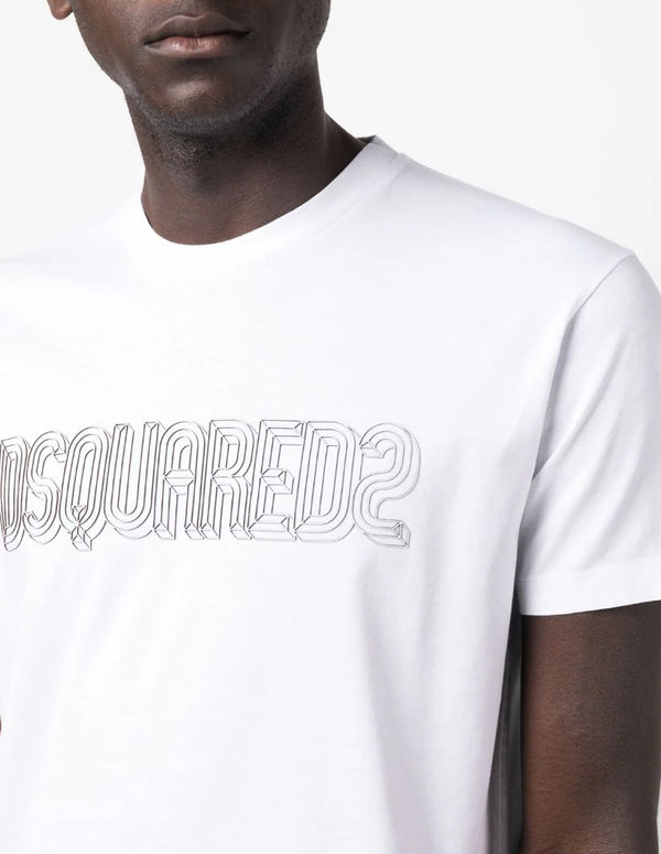 Camiseta Dsquared2 con Logo Blanca Hombre