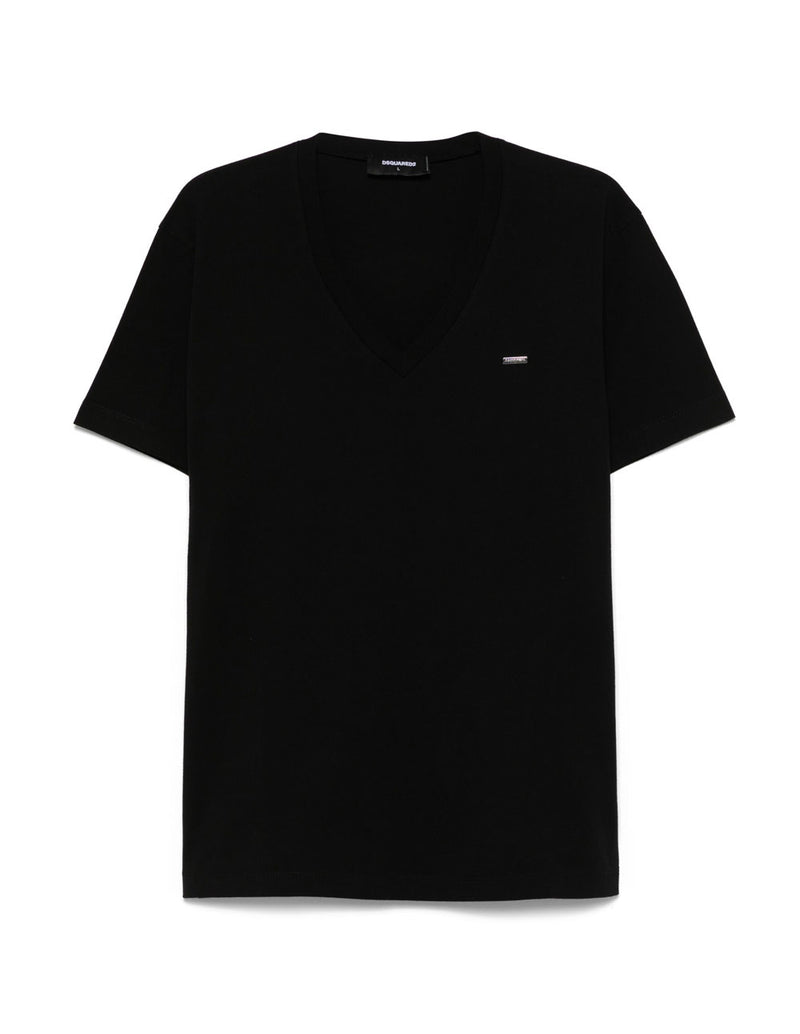 Camiseta Dsquared2 con Logo Negra Hombre