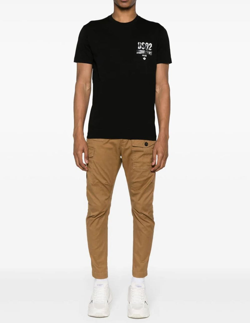 Camiseta Dsquared2 con Logo Negra Hombre