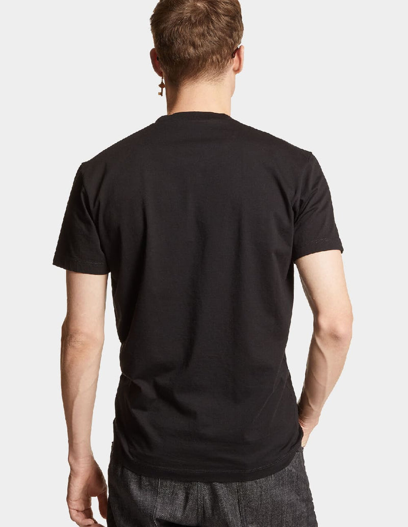 Camiseta Dsquared2 3D Printed Logo Negra Hombre