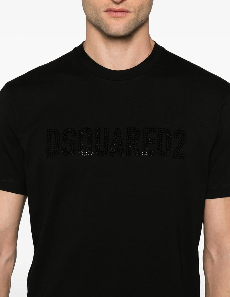 Camiseta Dsquared2 con Logo Negra Hombre