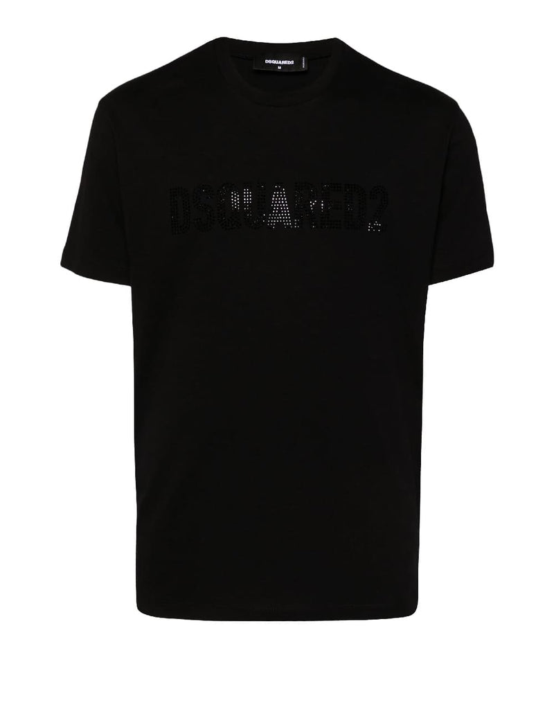 Camiseta Dsquared2 con Logo Negra Hombre