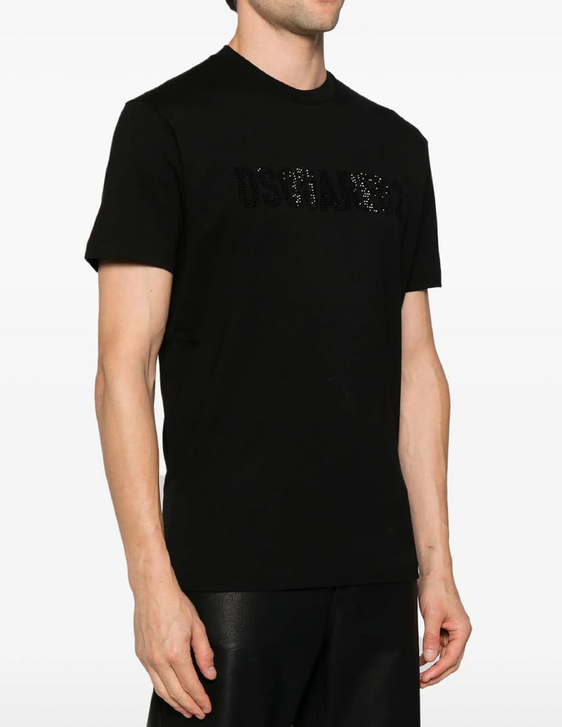 Camiseta Dsquared2 con Logo Negra Hombre