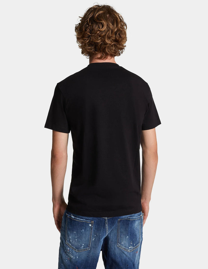 Camiseta Dsquared2 Logo Patch Negra Hombre