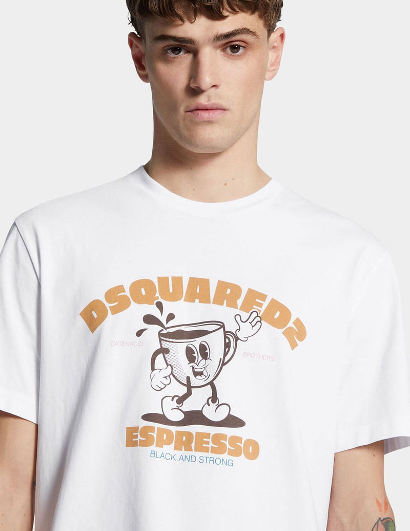 Camiseta Dsquared2 Spresso Blanca Hombre