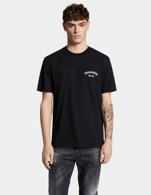 Camiseta Dsquared2 con Logo Negra Hombre