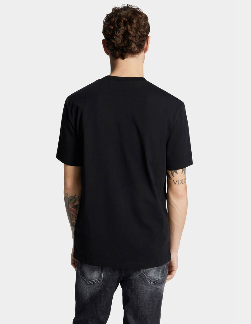 Camiseta Dsquared2 con Logo Negra Hombre