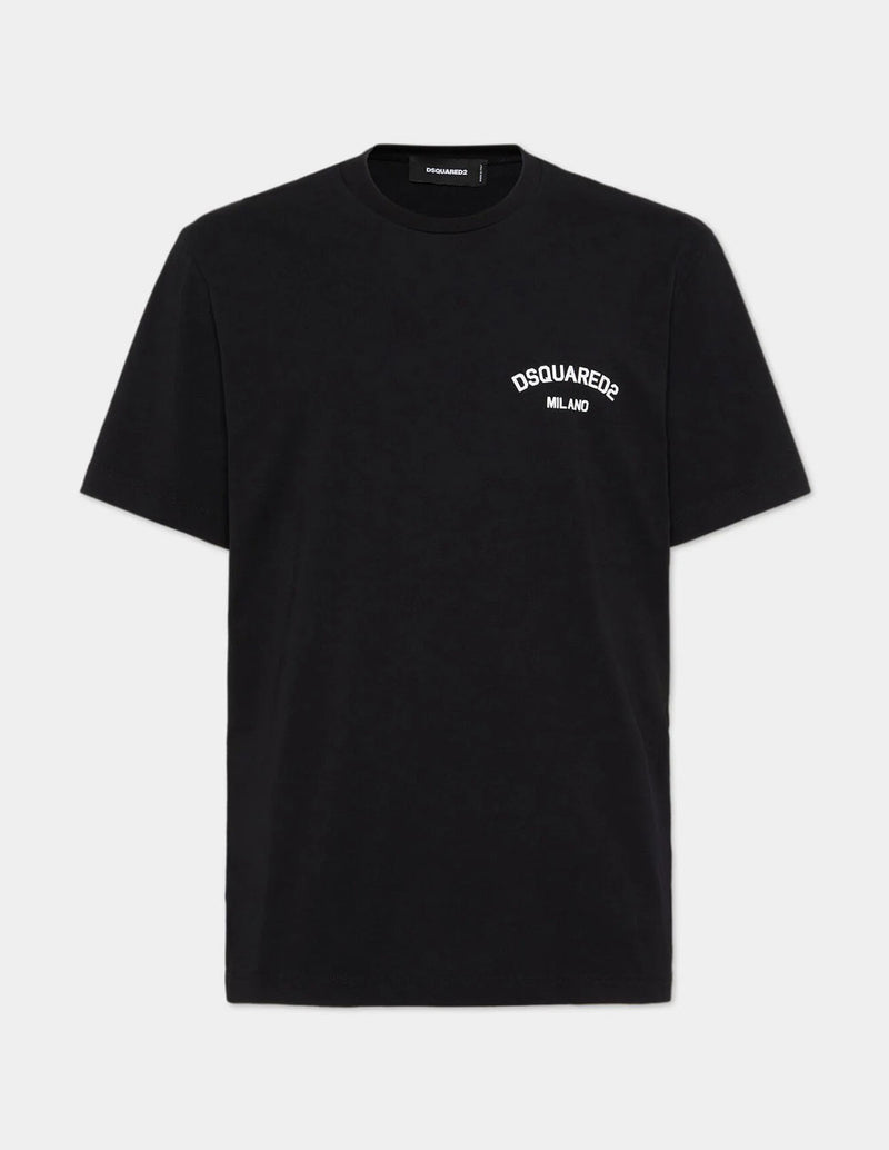 Camiseta Dsquared2 con Logo Negra Hombre
