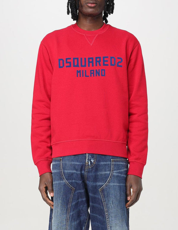 Sudadera Dsquared2 con Logo Estampado Roja Hombre