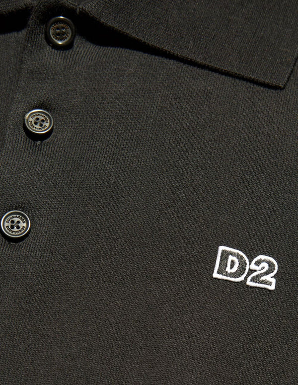 Polo Dsquared2 D2 Knit Negro Hombre