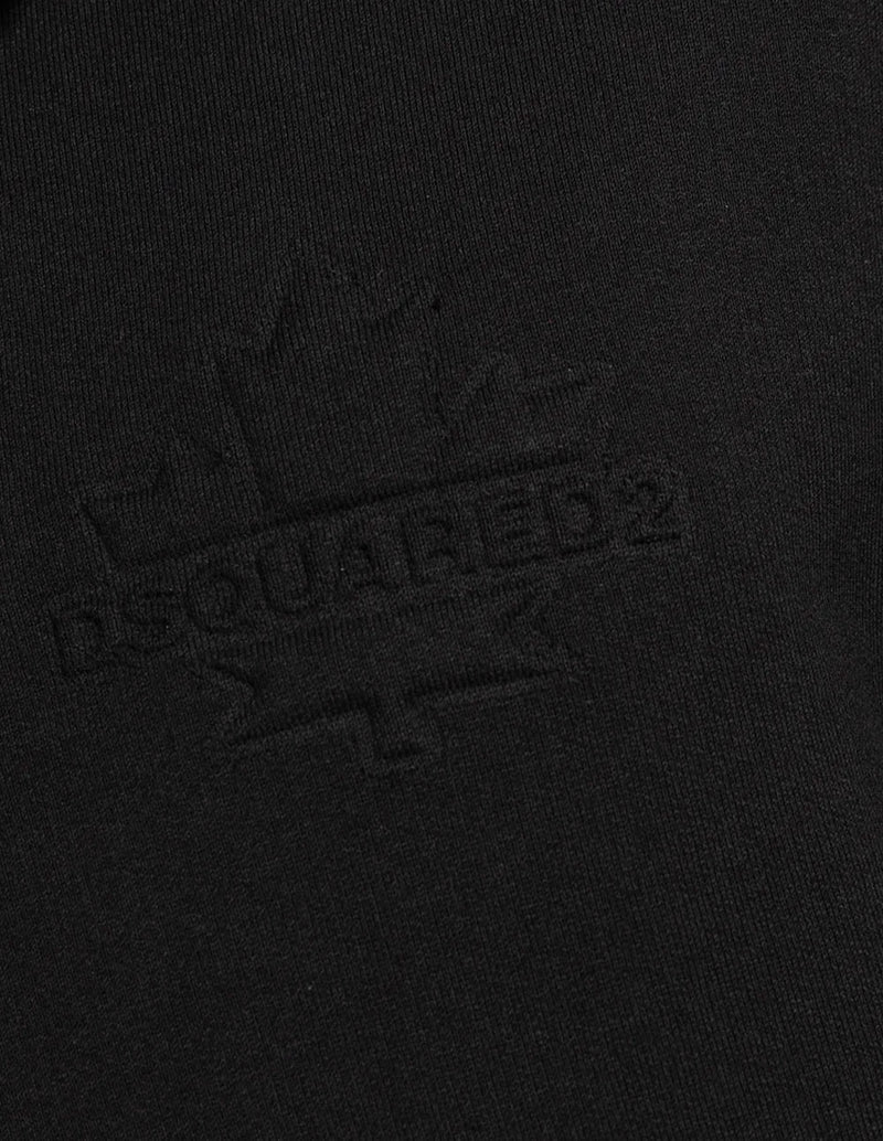 Sudadera Dsquared2 con Logo en Relive y Cremallera Negra Hombre