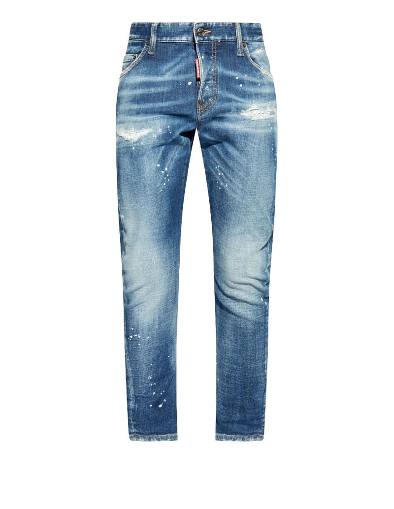 Pantalón Vaquero Dsquared2 Mid-Rise Azul Hombre