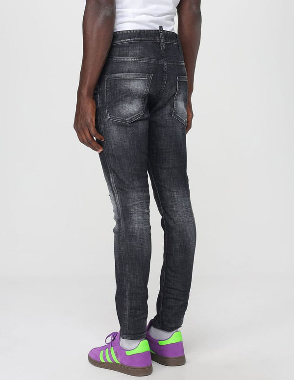 Pantalón Vaquero Dsquared2 con Logo Negro Hombre