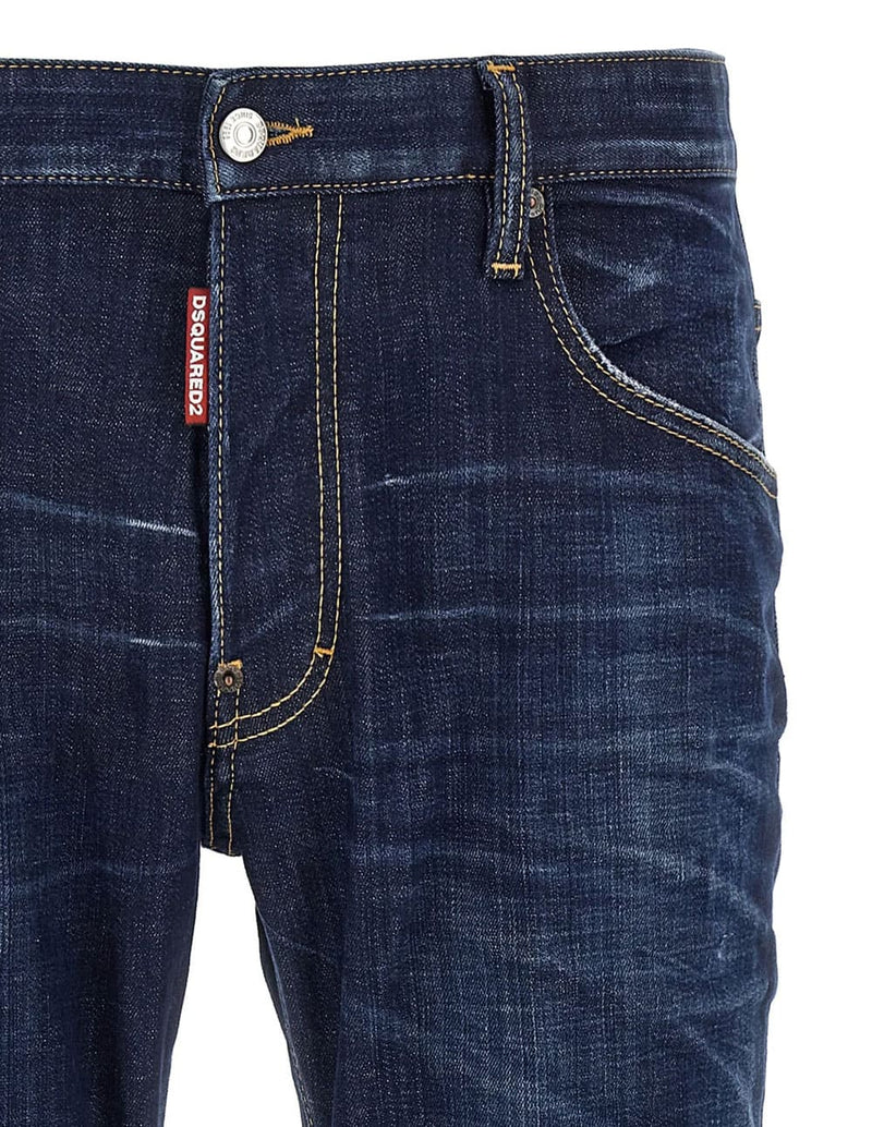 Pantalón Vaquero Dsquared2 con Logo Azul Hombre