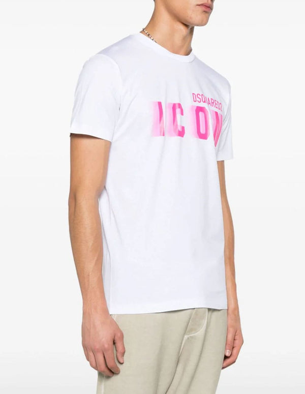 Camiseta Dsquared2 Icon Blur Blanca Hombre