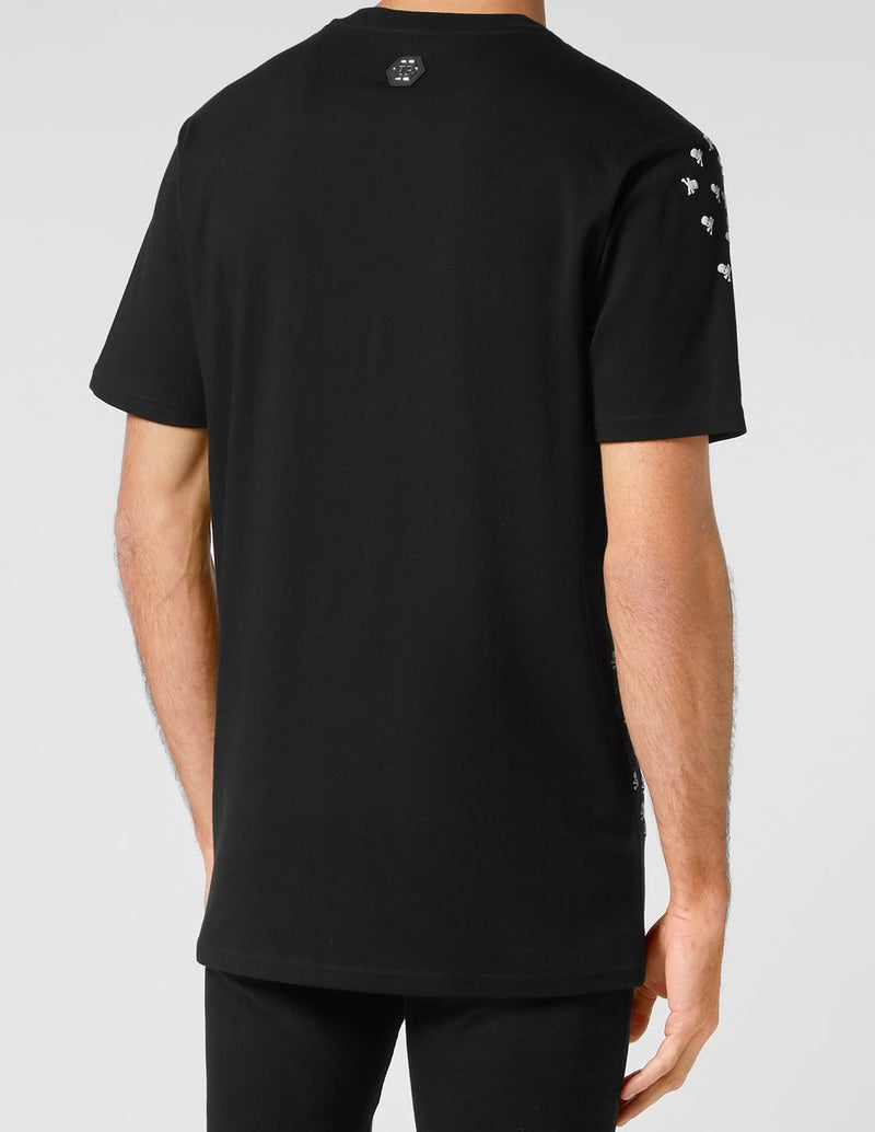 Camiseta Philipp Plein con Estampado Negra Hombre