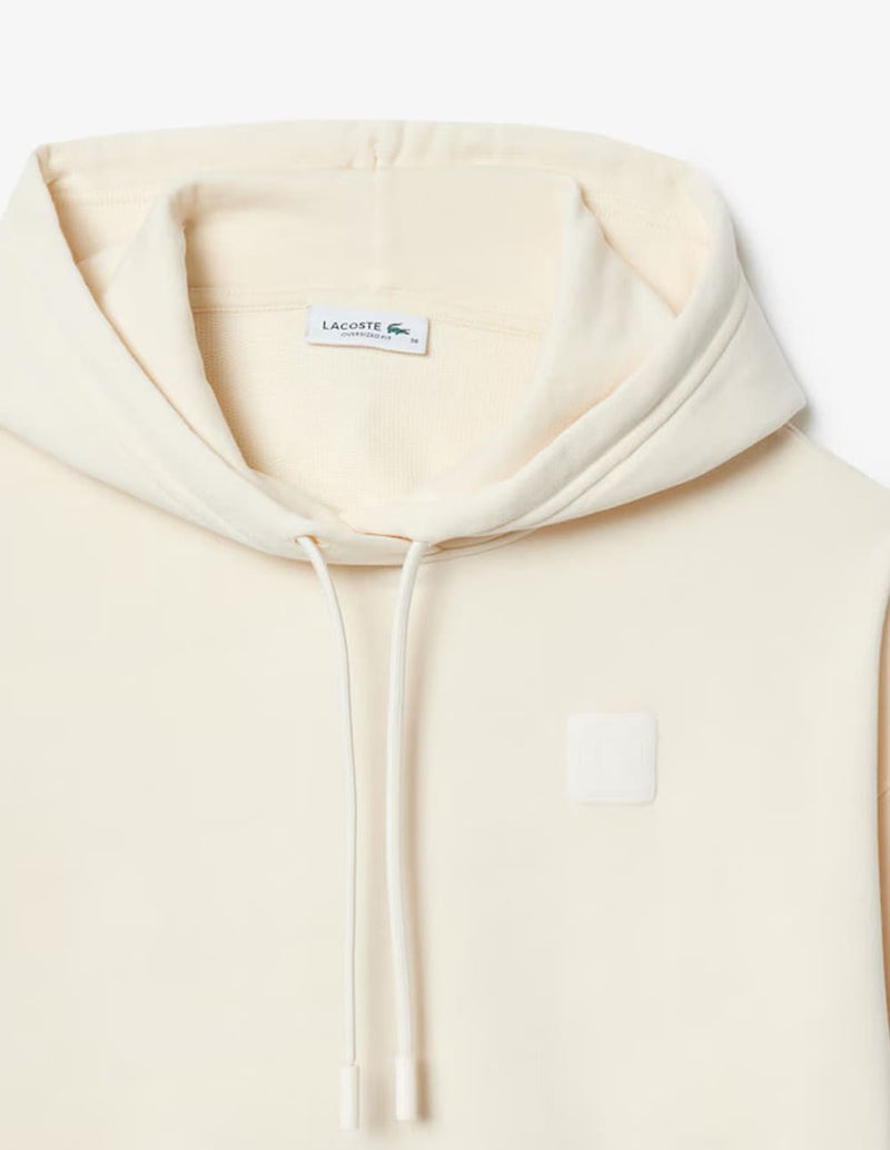 Sudadera con Capucha Lacoste Efecto Lavado Blanca Mujer