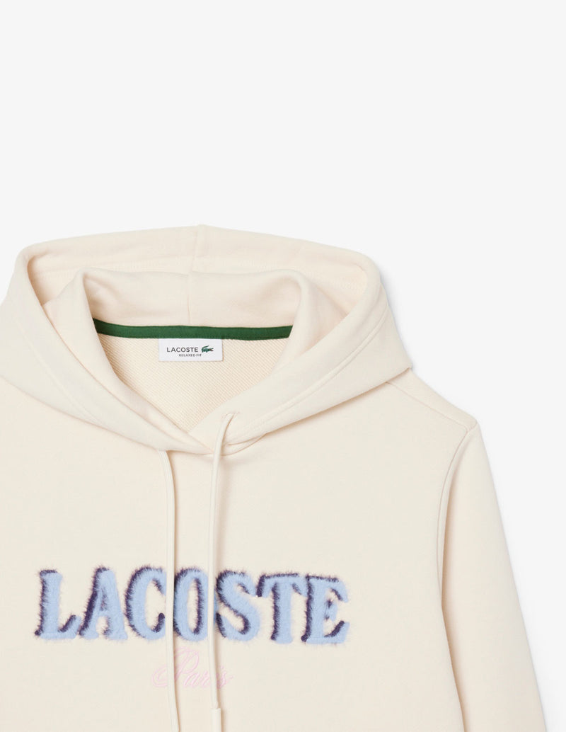 Sudadera con Capucha Lacoste con Logo Beige Mujer