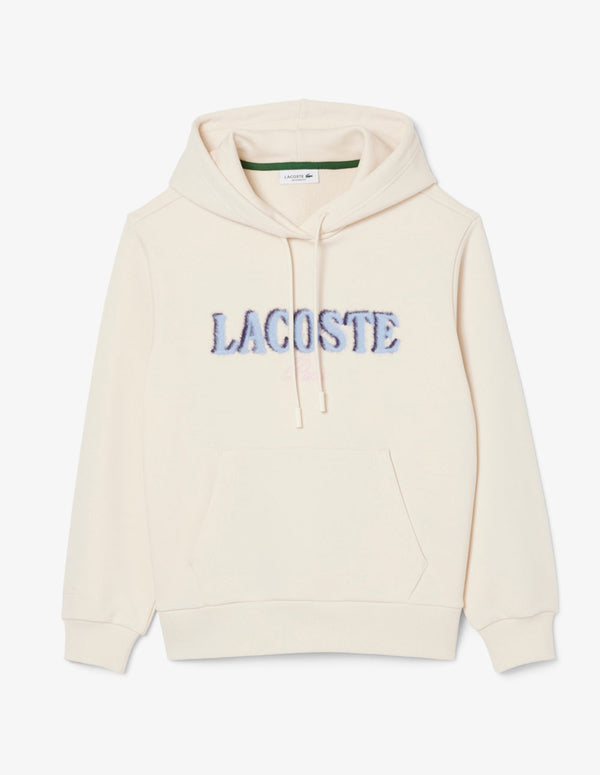 Sudadera con Capucha Lacoste con Logo Beige Mujer