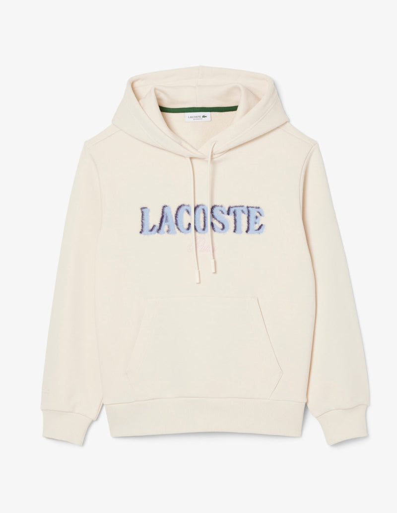 Sudadera con Capucha Lacoste con Logo Beige Mujer