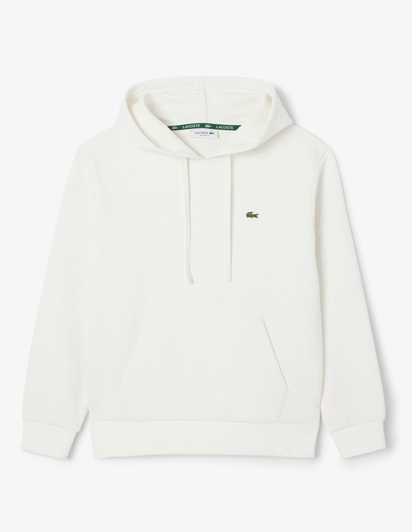 Sudadera con Capucha Lacoste de Piqué Blanca Mujer