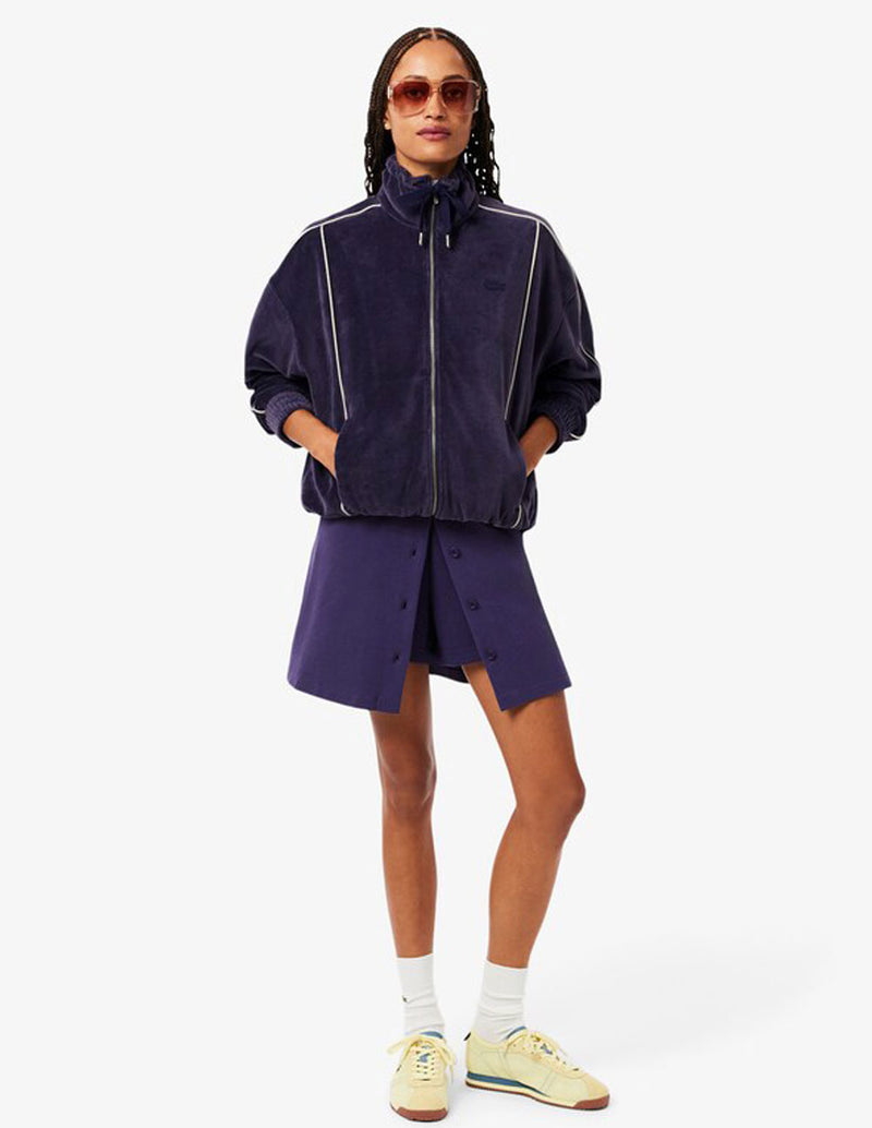 Chaqueta Lacoste de Tercipelo Morada Mujer