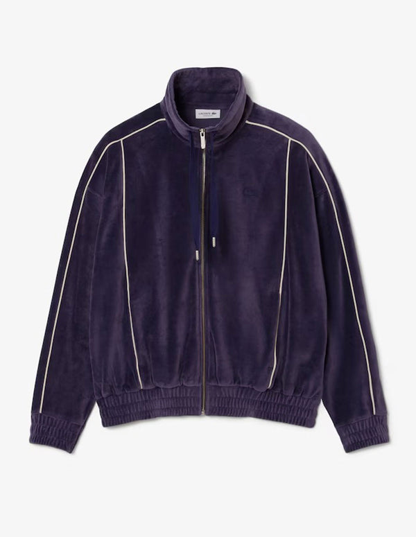 Chaqueta Lacoste de Tercipelo Morada Mujer