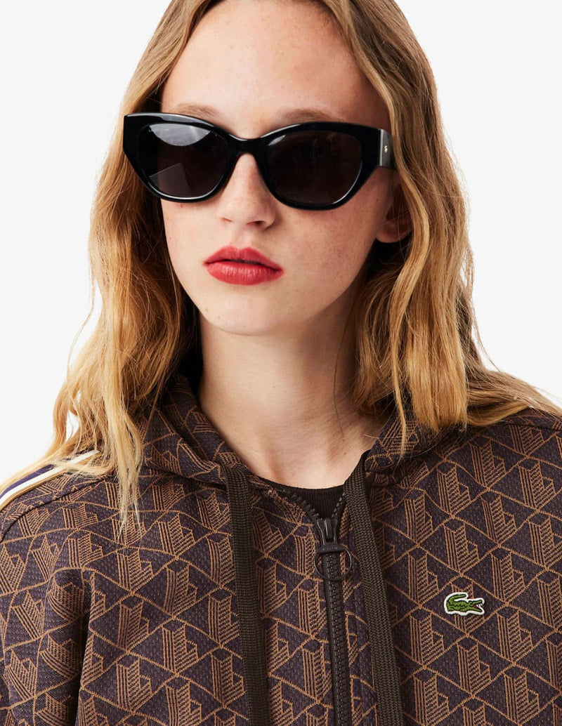 Sudadera con Capucha Lacoste Logo Monogram Marrón Mujer