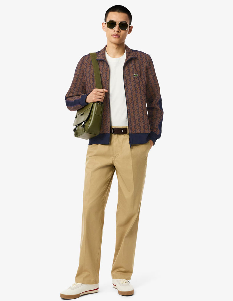 Chaqueta Lacoste de Jacquard Paris Marrón Hombre