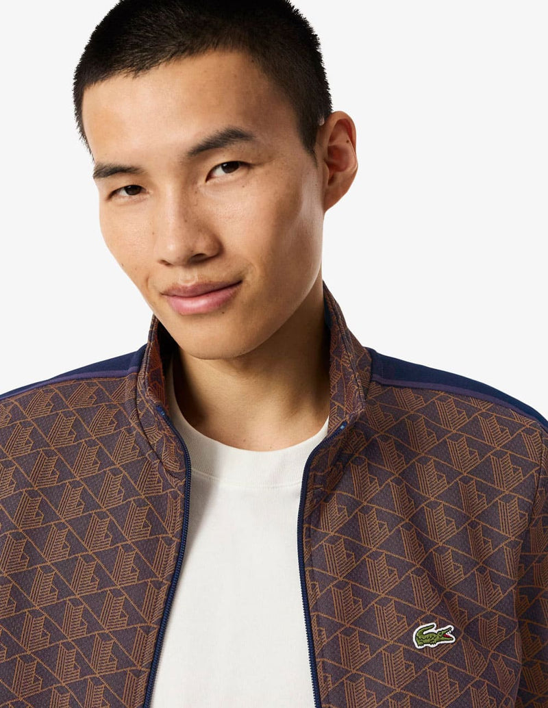 Chaqueta Lacoste de Jacquard Paris Marrón Hombre