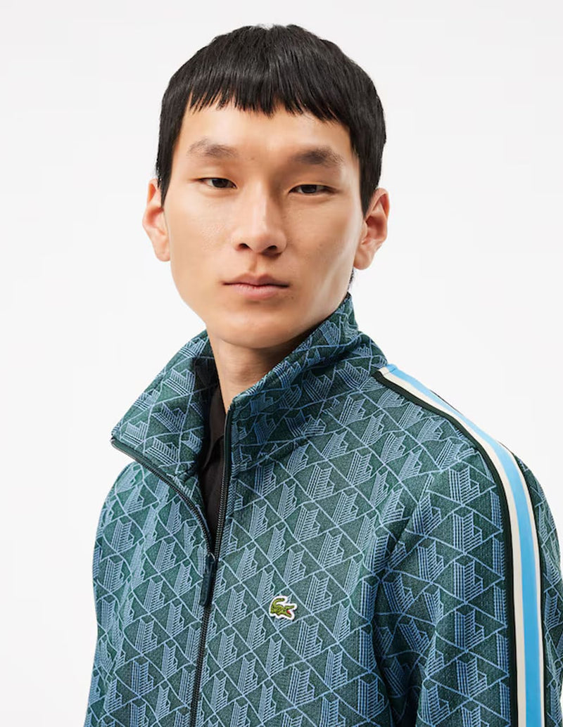 Chaqueta Lacoste de Jacquard Paris Azul y Verde Hombre