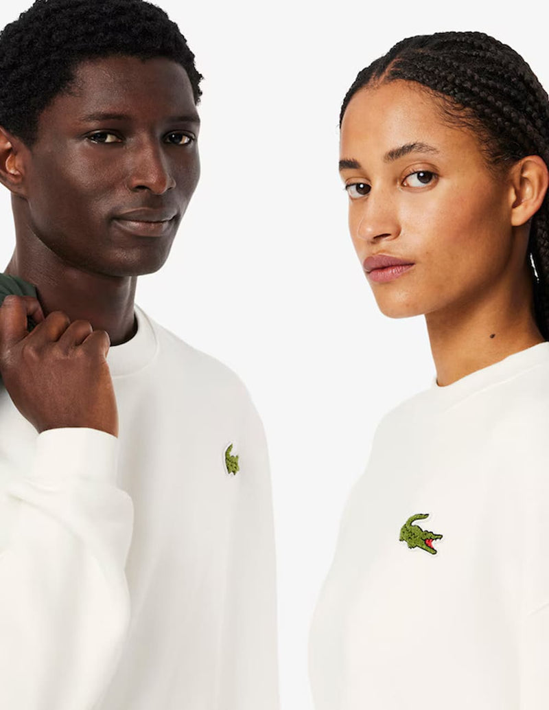 Sudadera Lacoste con Insignia Blanca Unisex