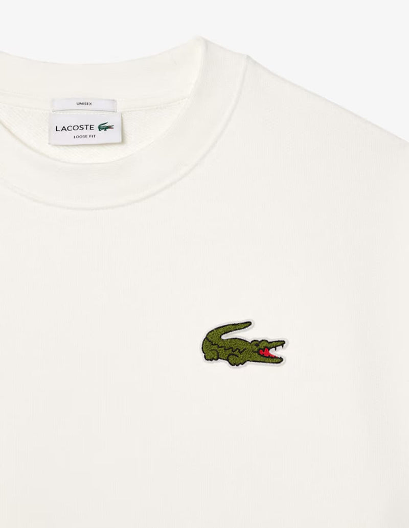 Sudadera Lacoste con Insignia Blanca Unisex