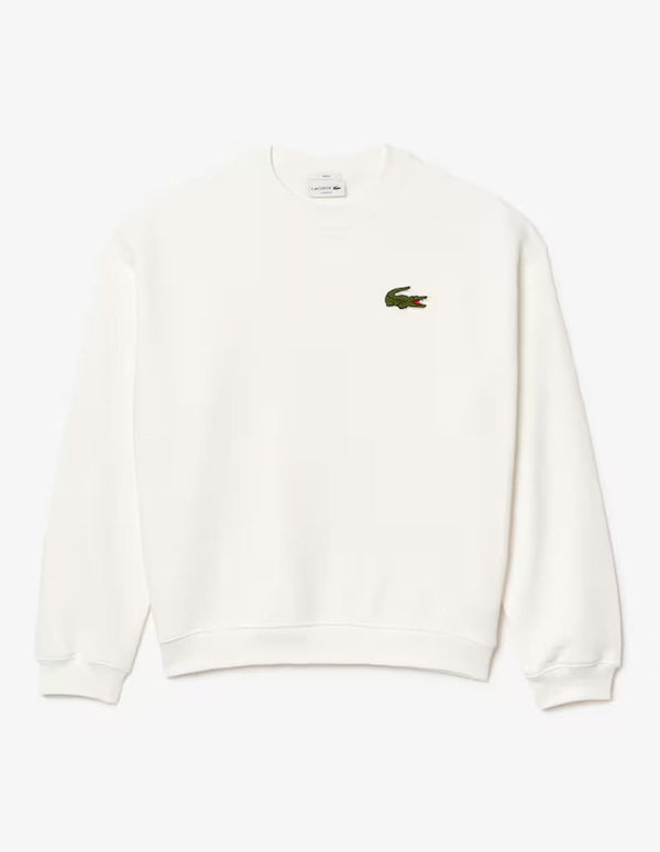 Sudadera Lacoste con Insignia Blanca Unisex