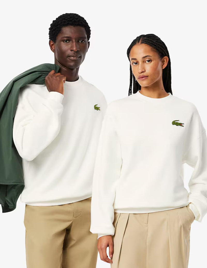 Sudadera Lacoste con Insignia Blanca Unisex