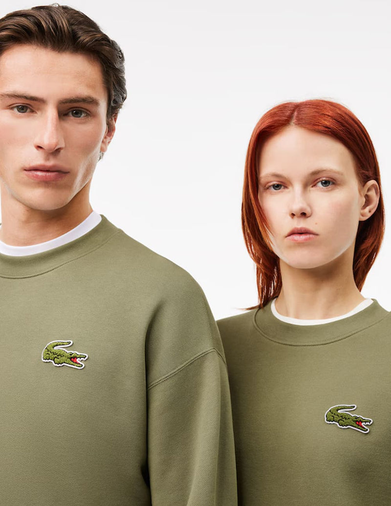 Sudadera Lacoste con Insignia Verde Unisex