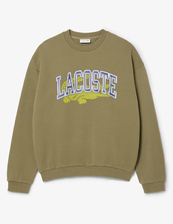 Sudadera Lacoste con Logo Grande Verde Hombre