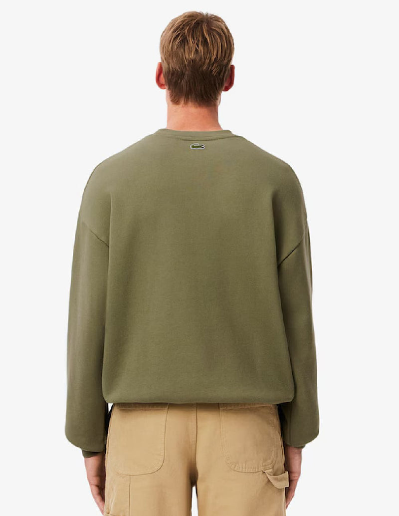 Sudadera Lacoste con Logo Grande Verde Hombre