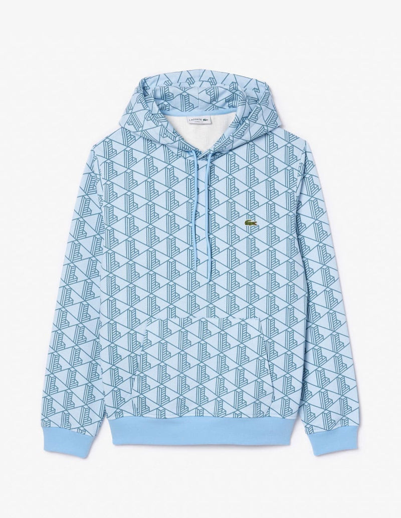 Sudadera con Capucha Lacoste con Logo Monogram Azul Hombre