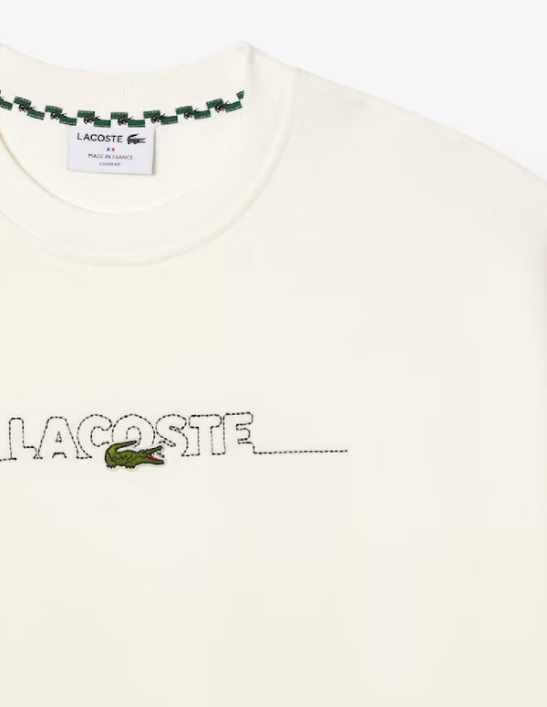 Sudadera Lacoste con Logo Blanca Hombre