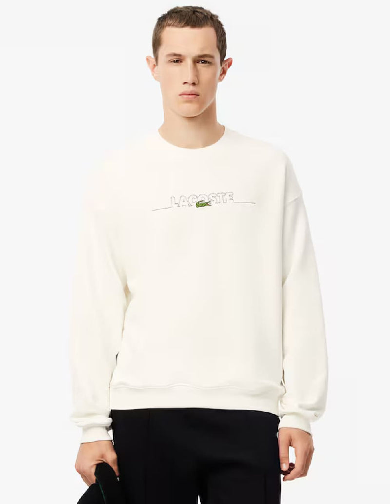 Sudadera Lacoste con Logo Blanca Hombre