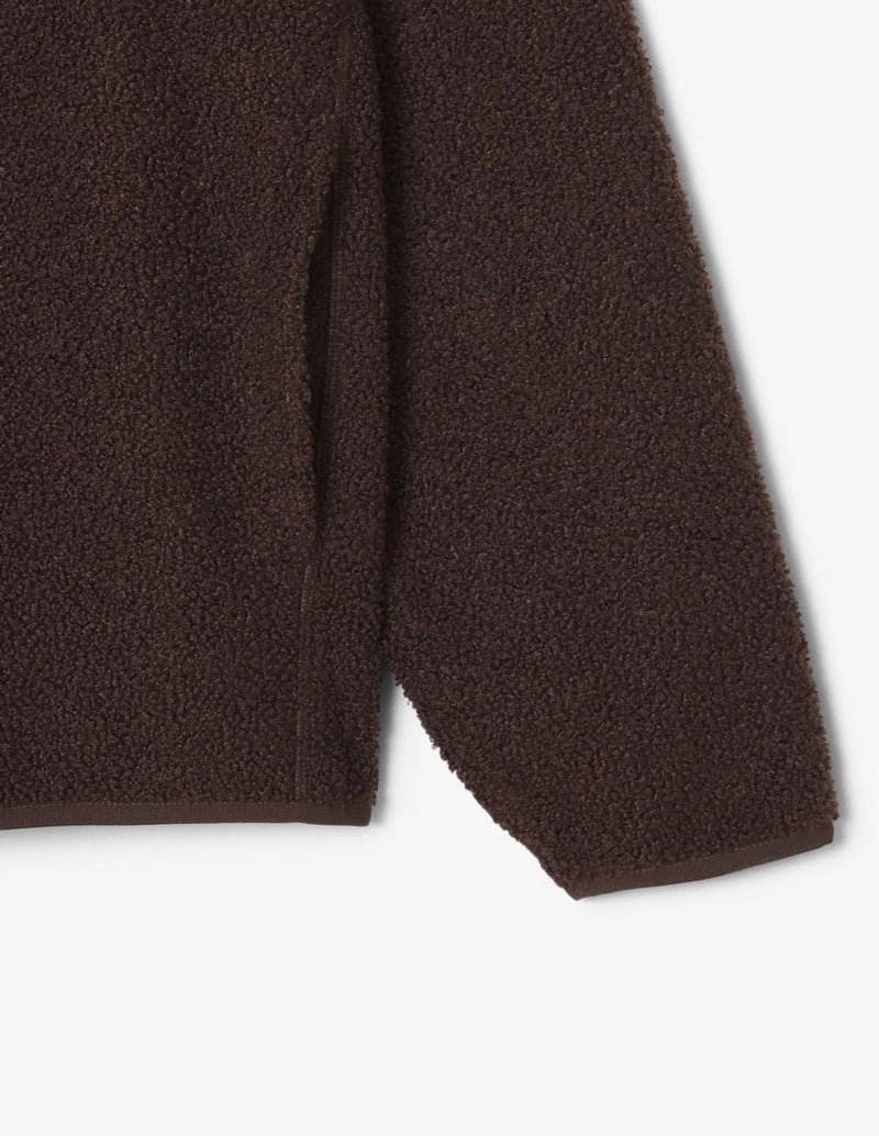 Sudadera Lacoste de Forro Polar Marrón Hombre