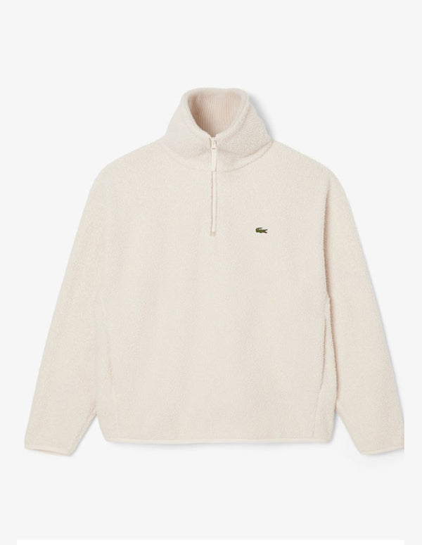 Sudadera Lacoste de Forro Polar Beige Hombre