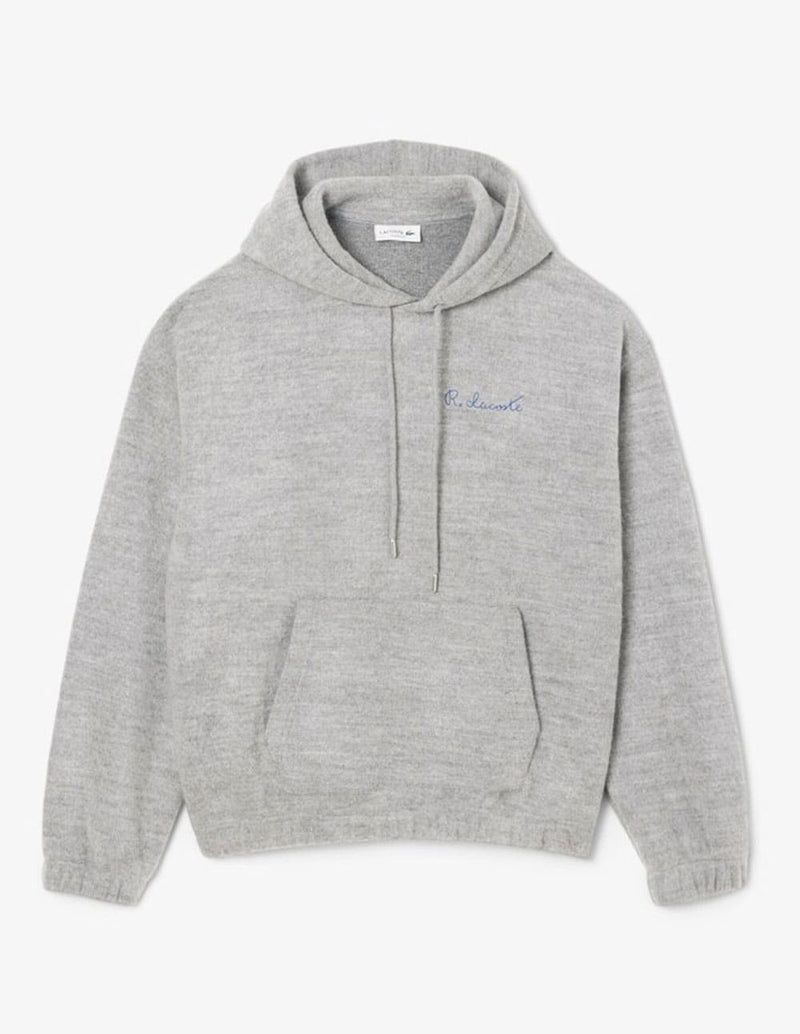 Sudadera con Capucha Lacoste con Firma Bordada Gris Hombre